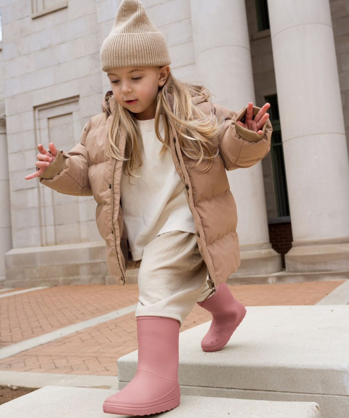 Bottes thermiques vieux rose enfants & adultes
