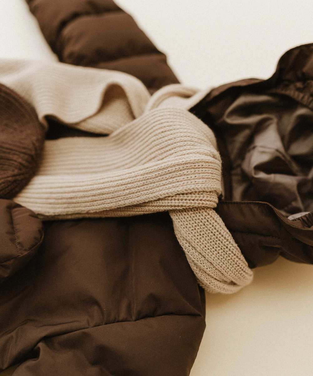 Manteau d'hiver enfant couleur grain de café