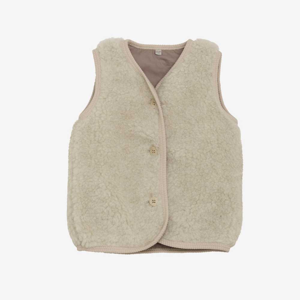 Bodywarmer merinowool beige