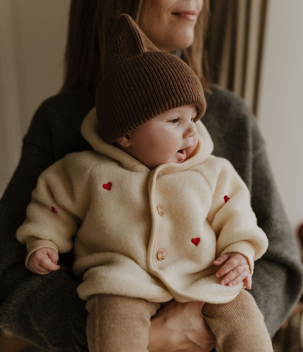 Jasje wolfleece hartjes naturel limited edition - Charly's