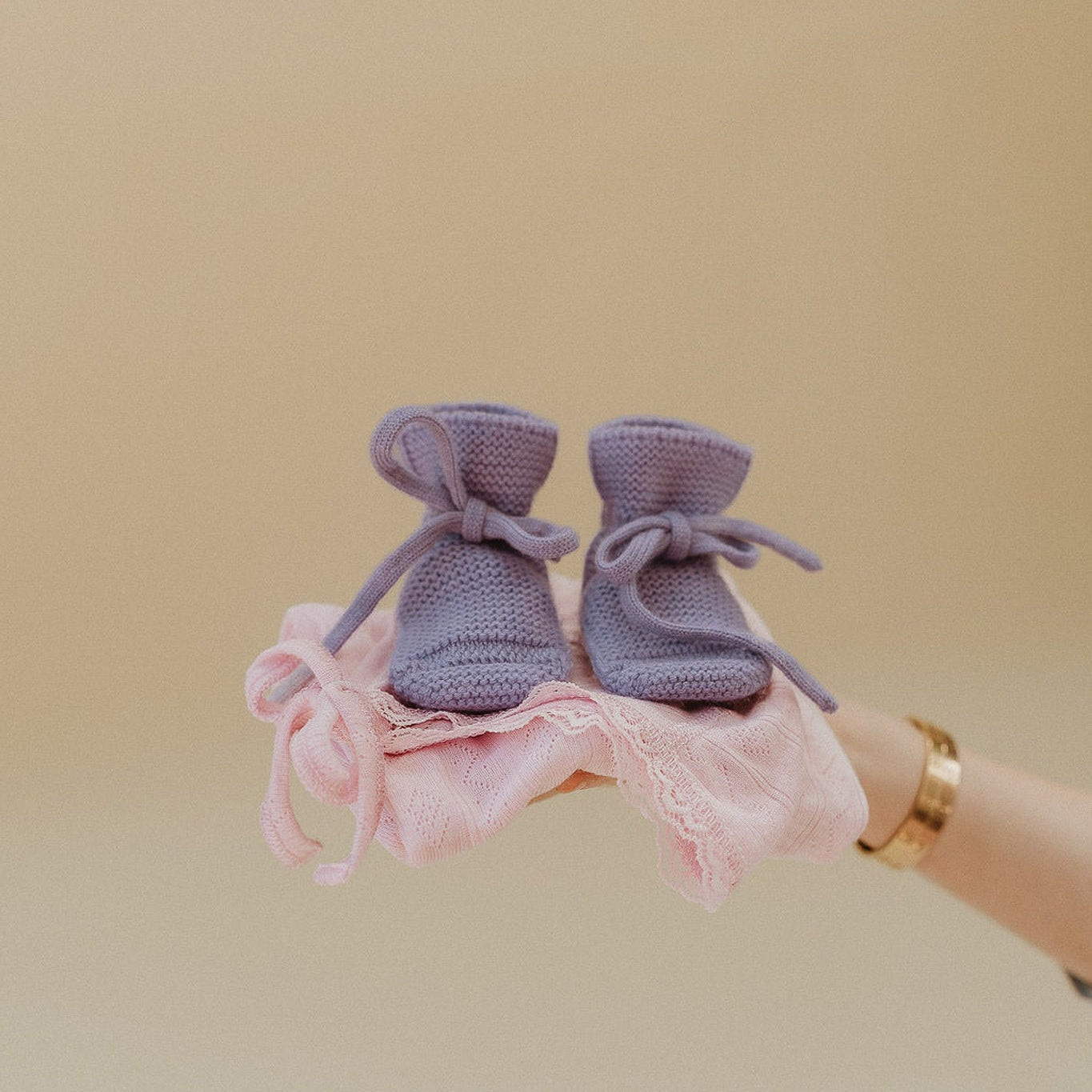 Muts pointelle rose