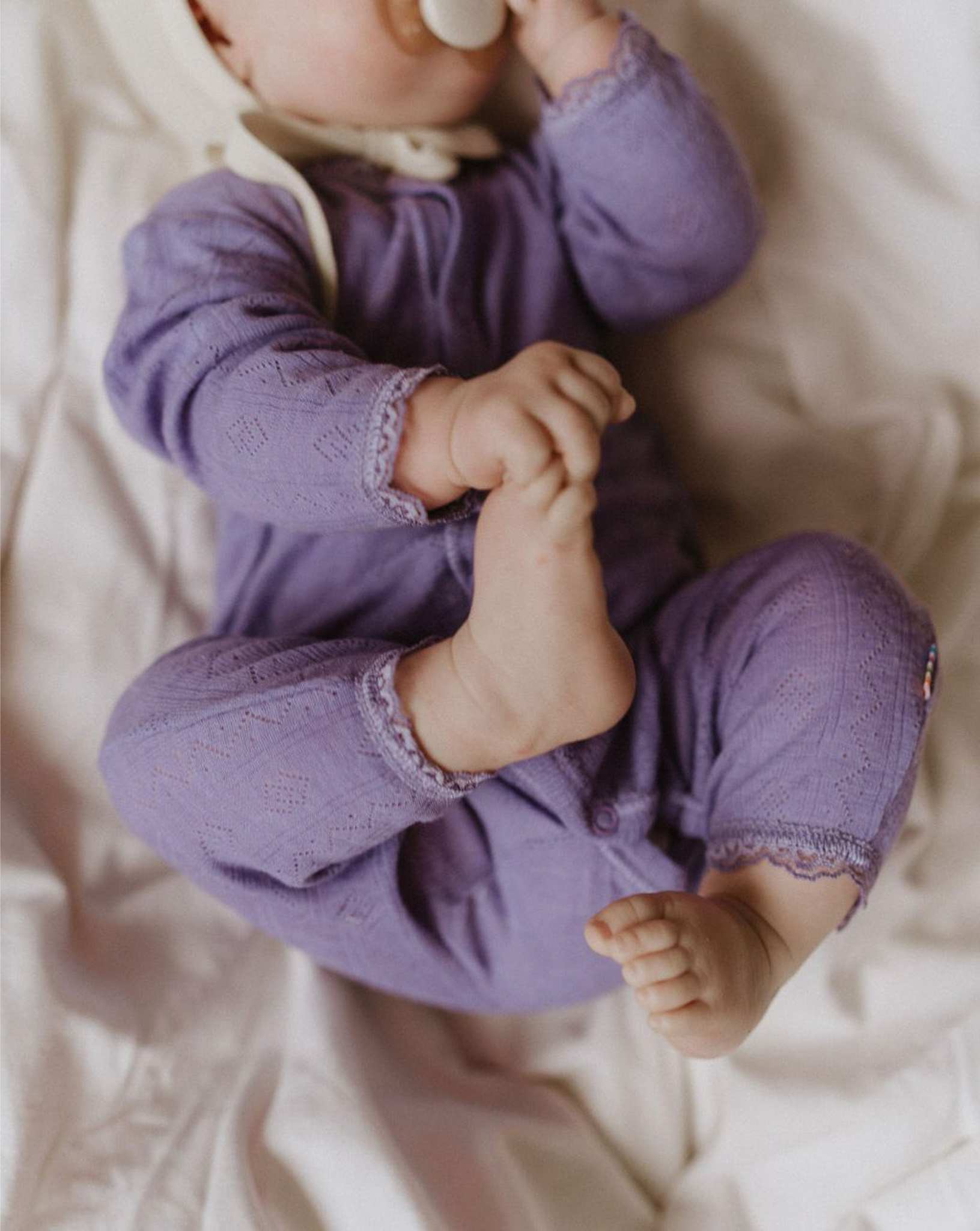 Jumpsuit paars pointelle - Charly's