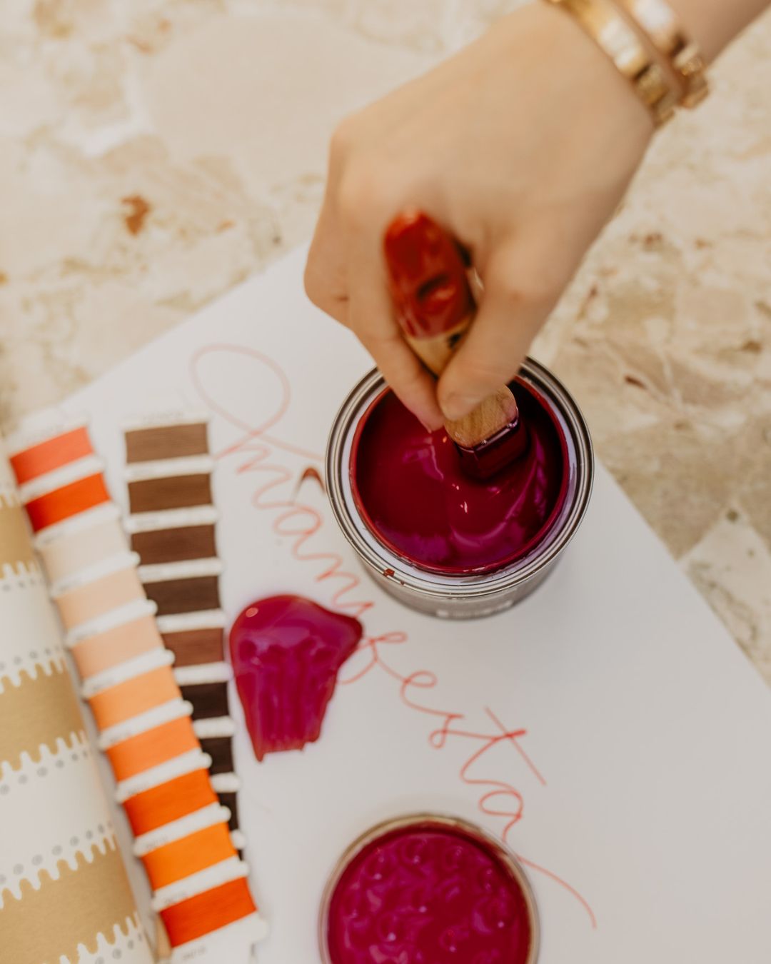 Boekenrek vintage aubergine