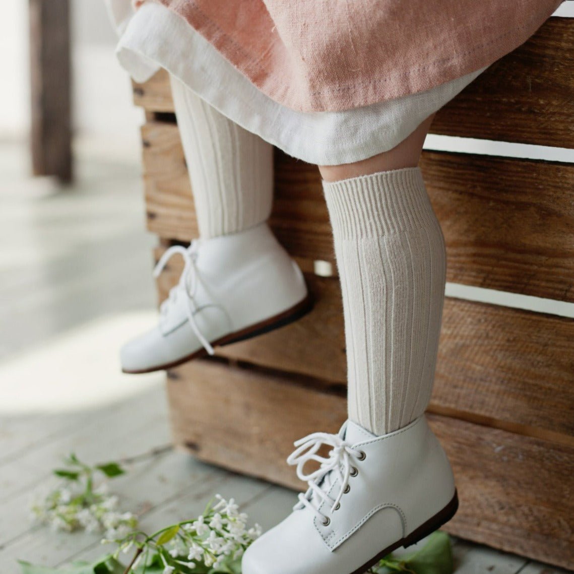 Kniesokken ribbed doux agneaux - Charly's