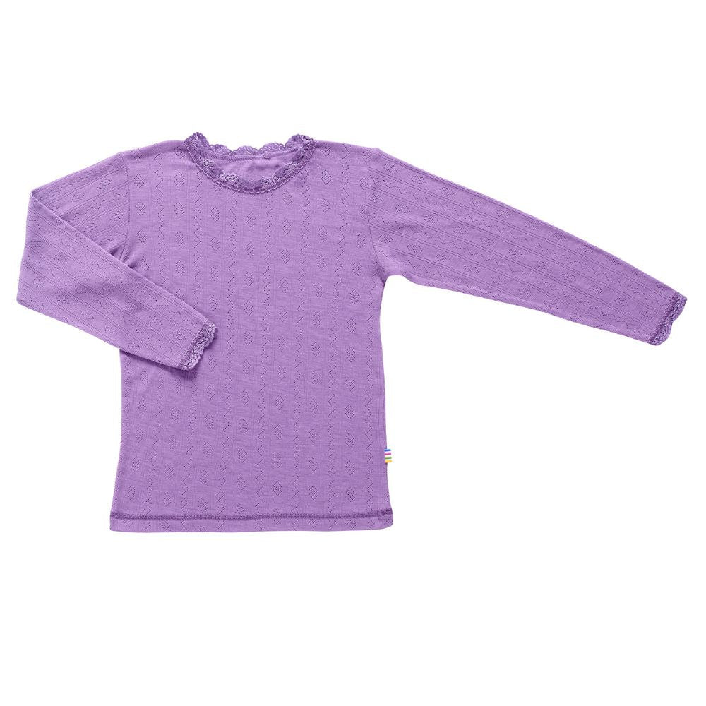 Tshirt pointelle paars - Charly's