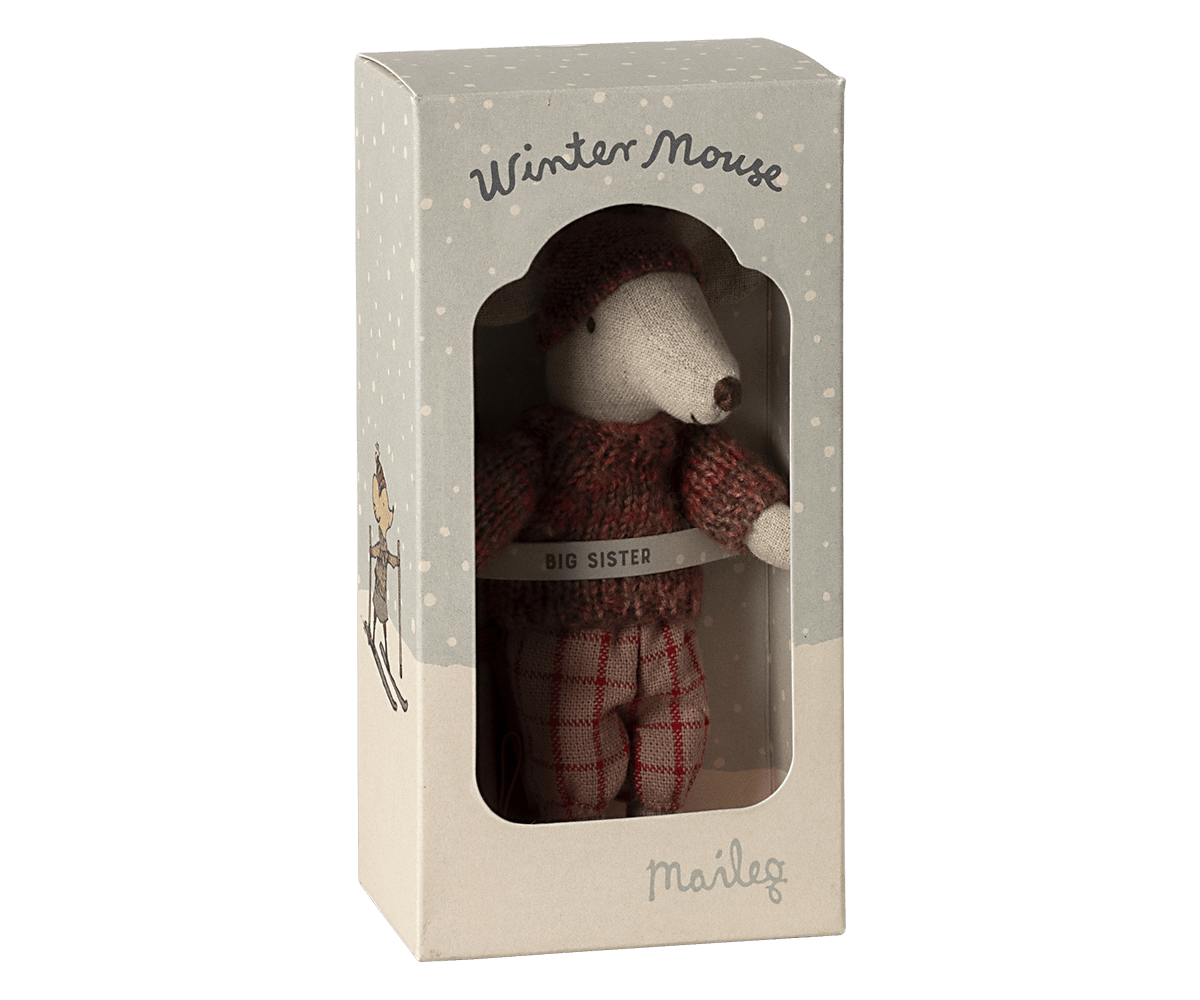 Winter mouse sister, with ski set - Charly's