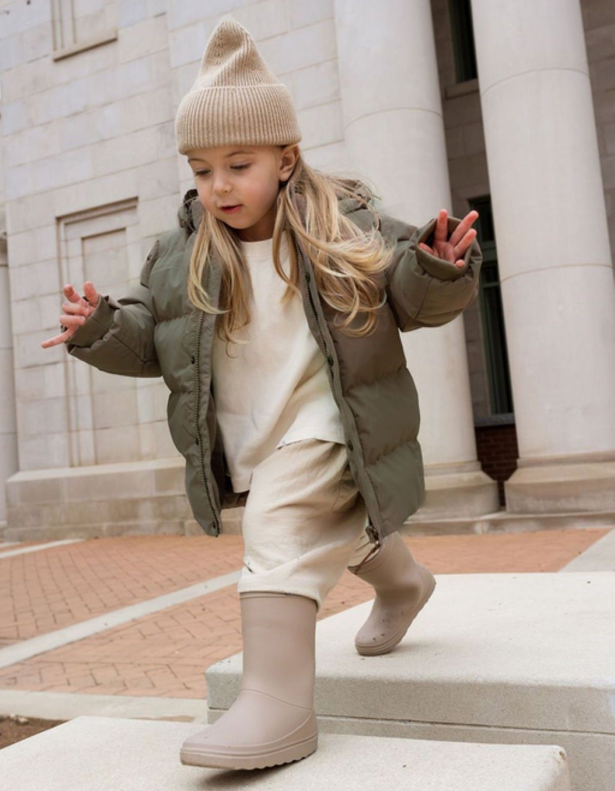 Winterjas kambaba groen enfant - Charly's