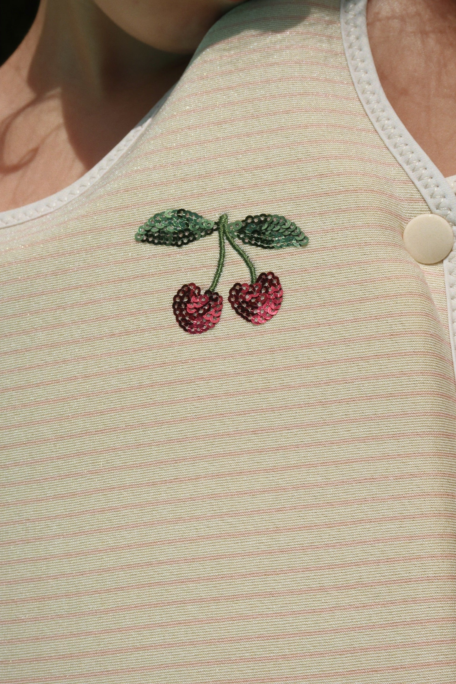 Zwemvest strepen cherry - Charly's