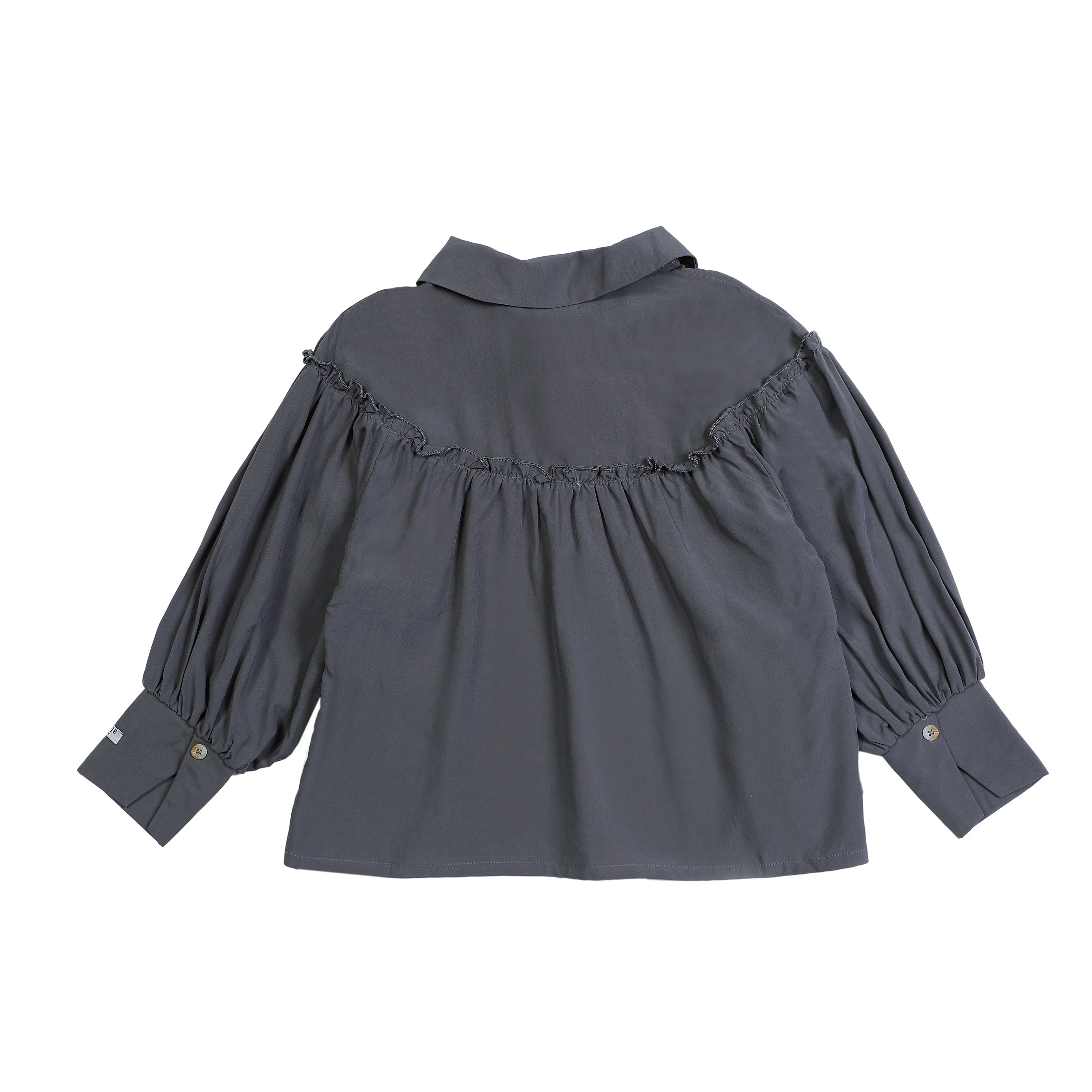 Blauwe blouse met twee knoopjes voor kinderen van Donsjje