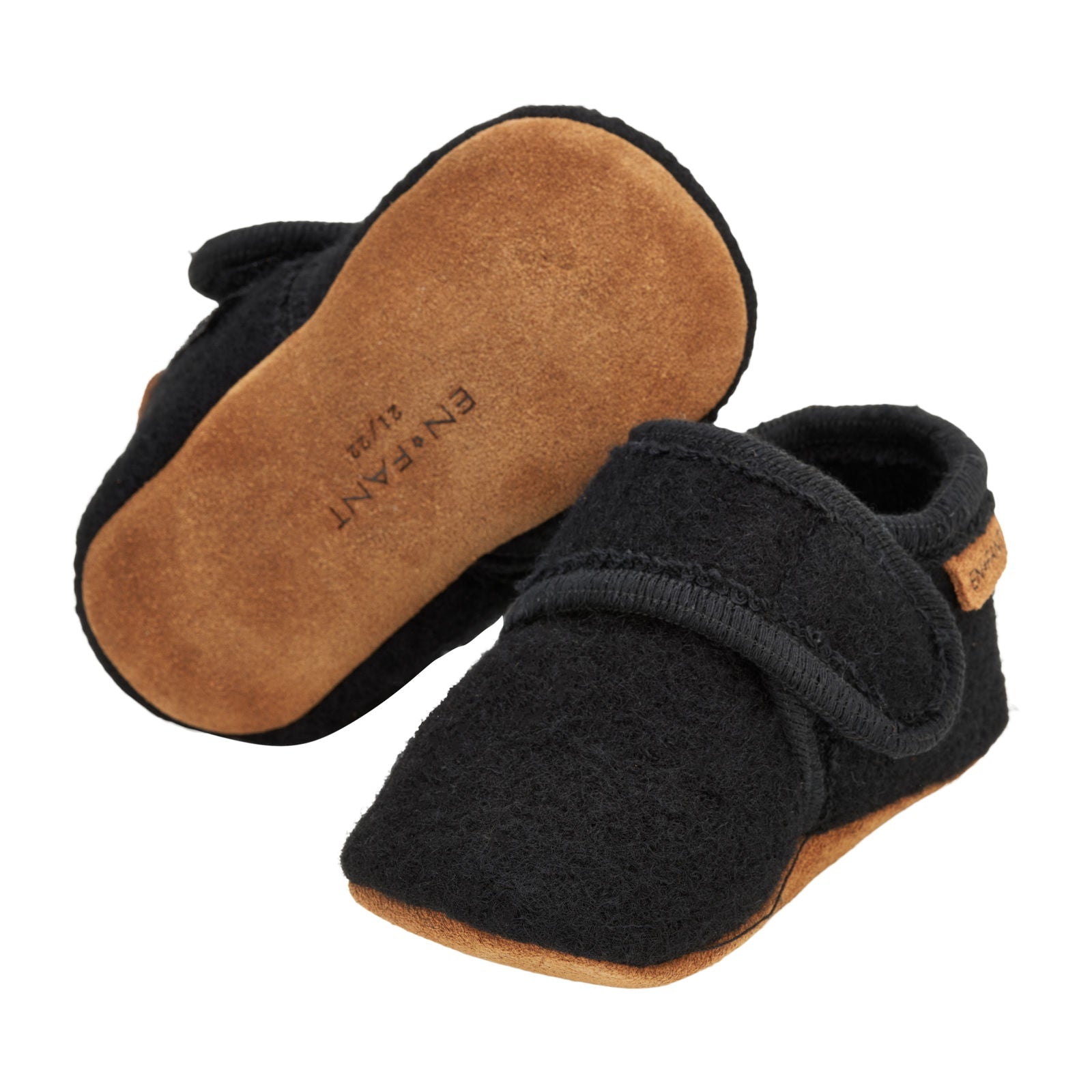 Babyslofjes wool zwart - Charly's