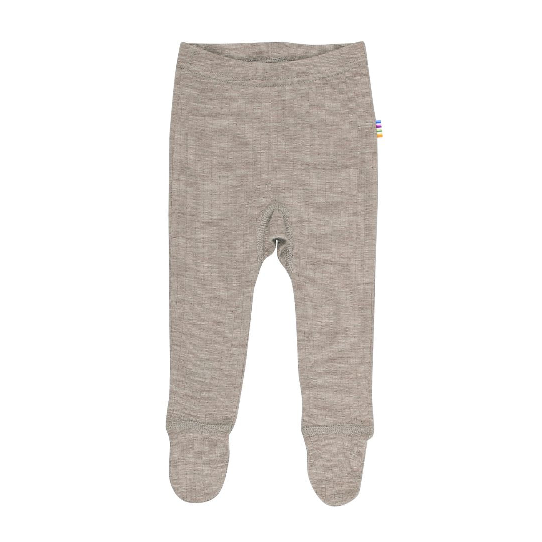 Legging voor baby's met voetjes in de kleur sesam van het merk Joha.