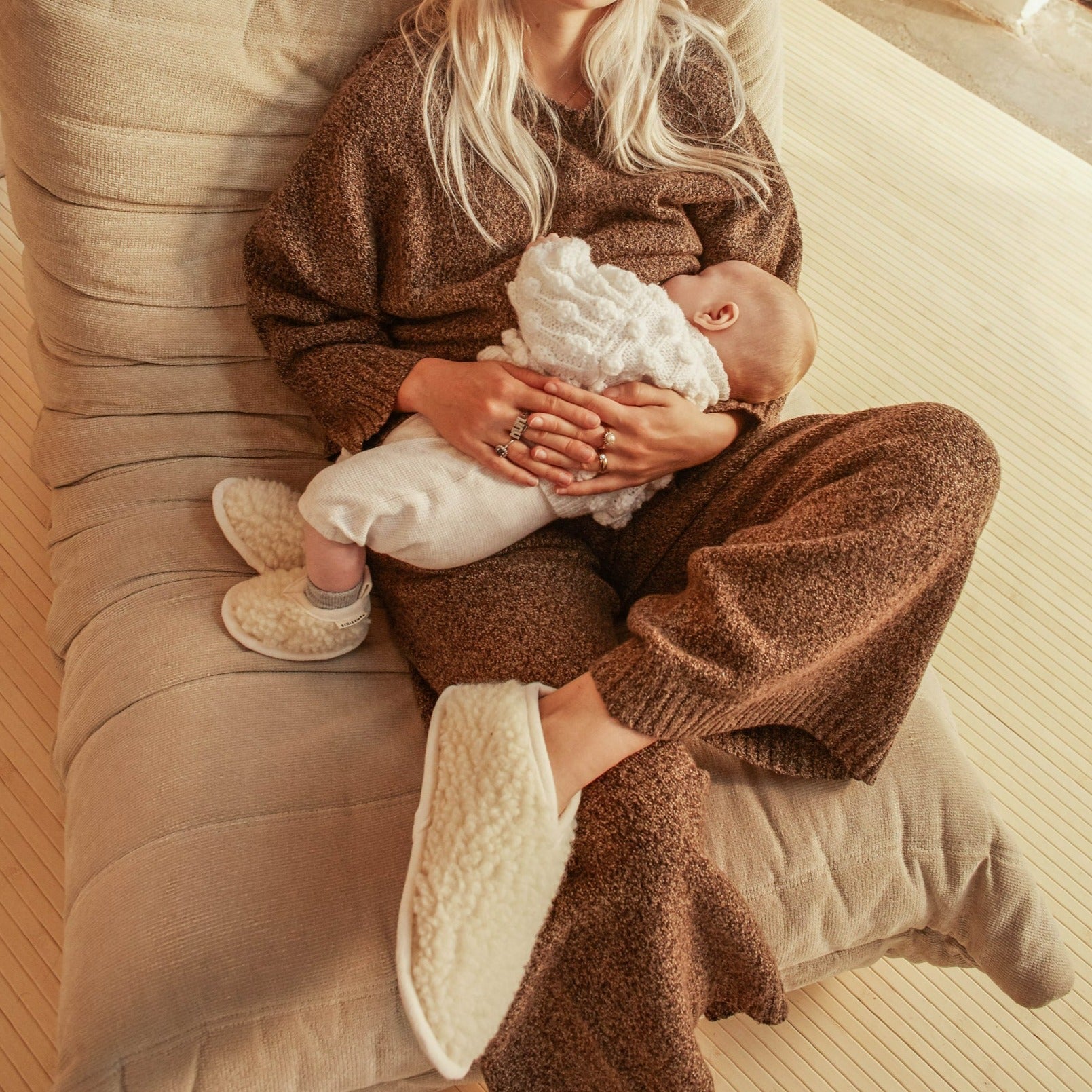 Merino booties milk - Charly's