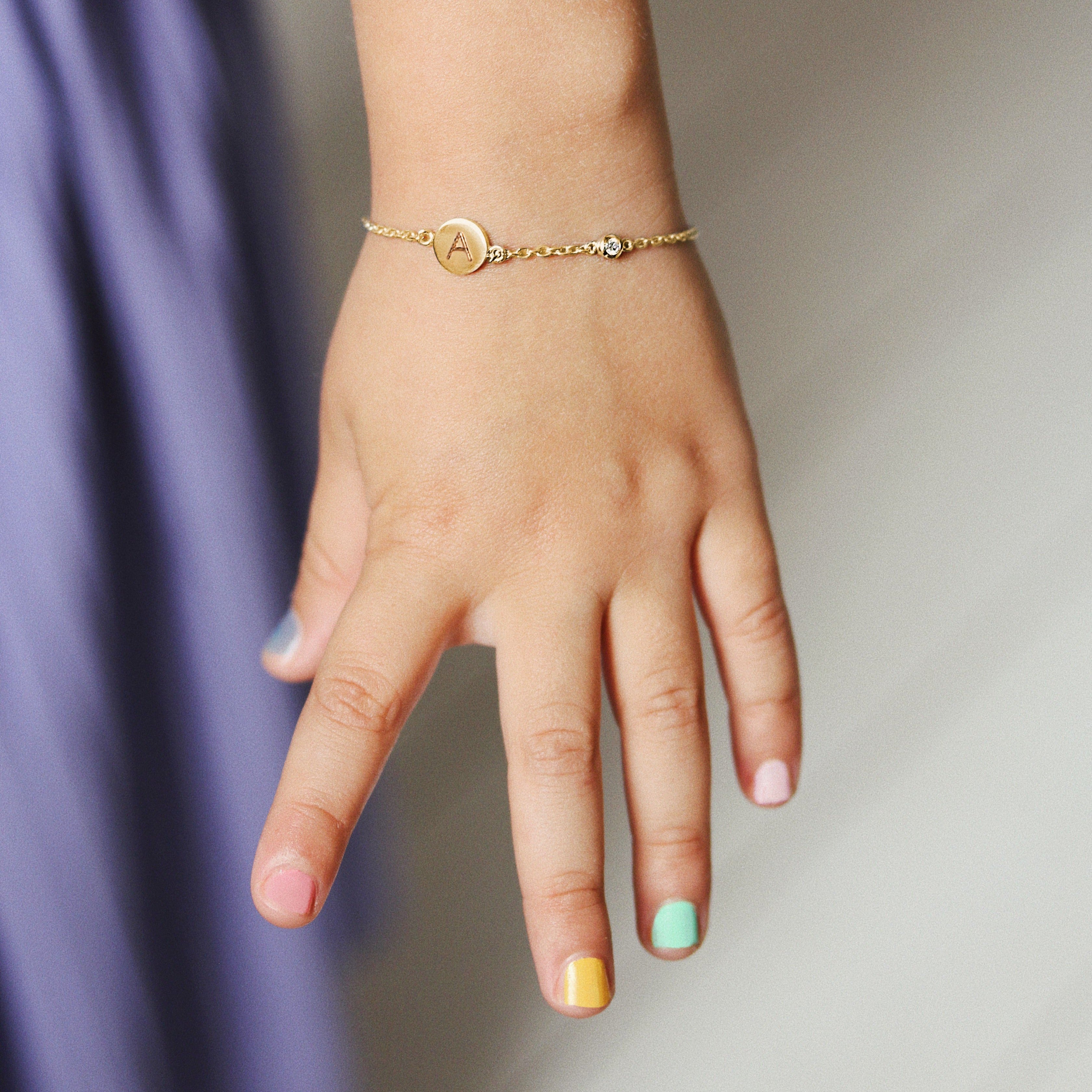 Naamarmband petite gold plated - Charly's