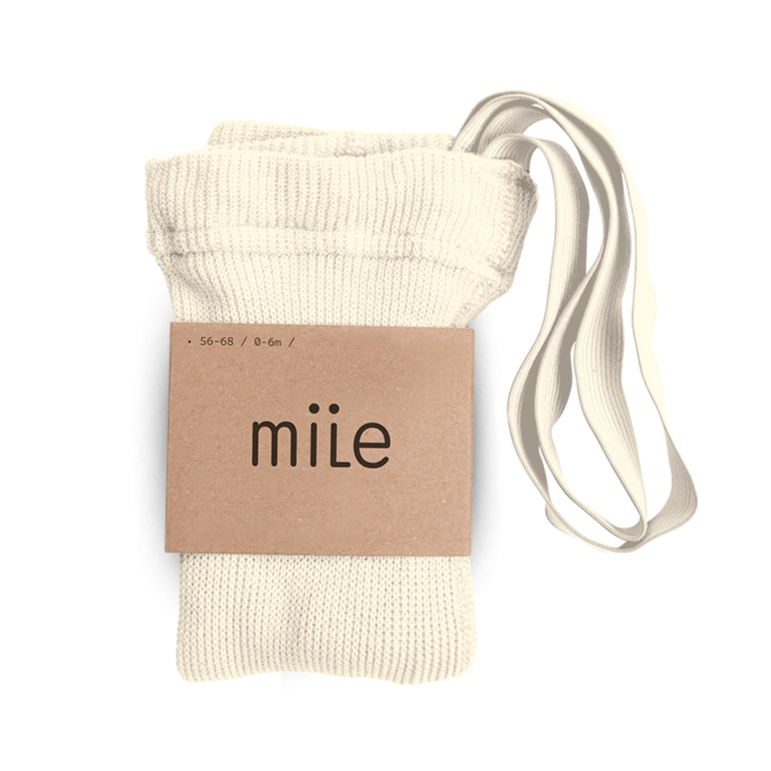 Mile Maillot met bretels en voetjes creamy