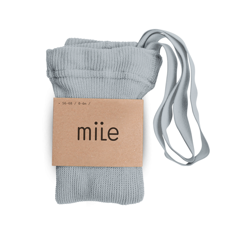 Mile Maillot met bretels en voetjes grijs