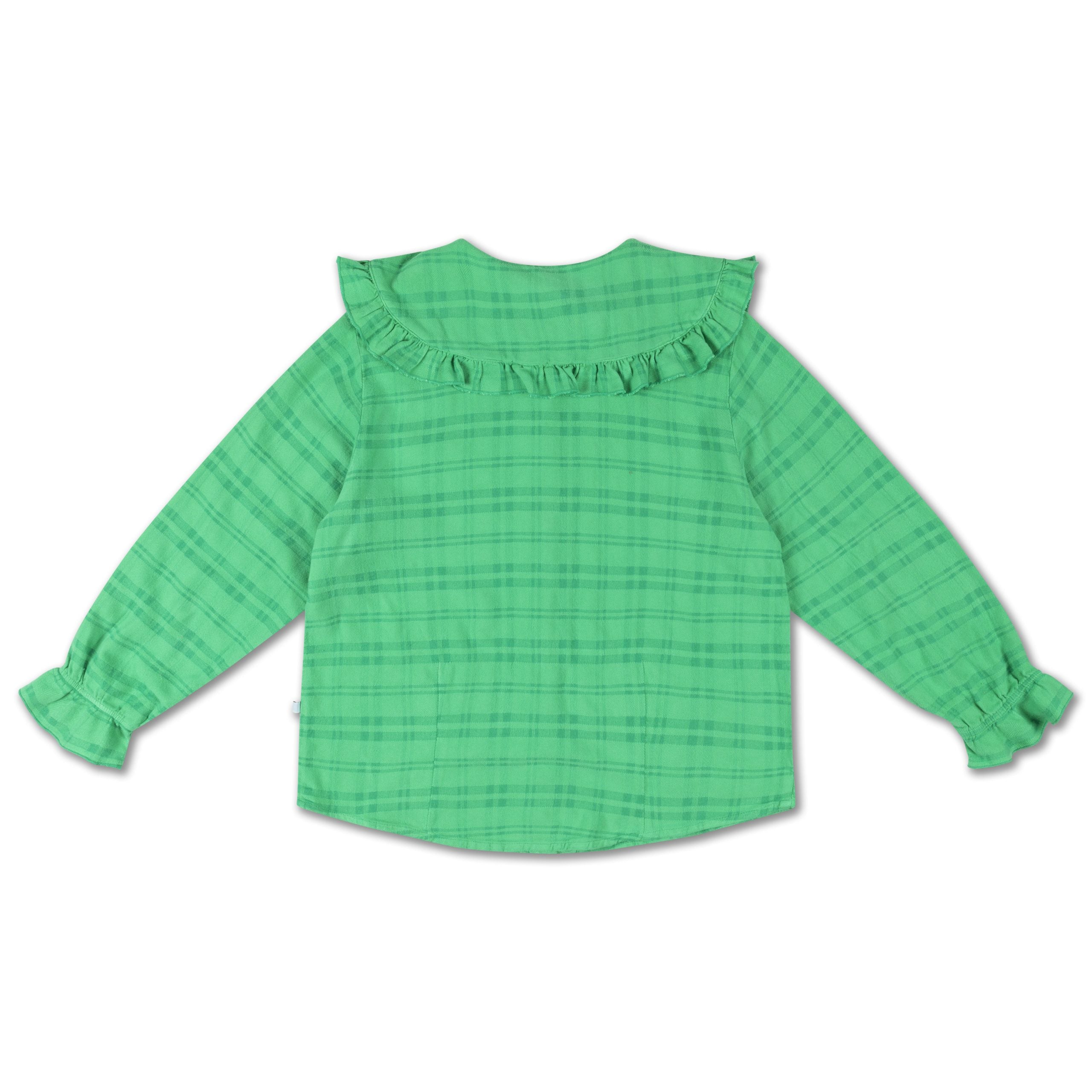 Repose Collar blouse magic green check