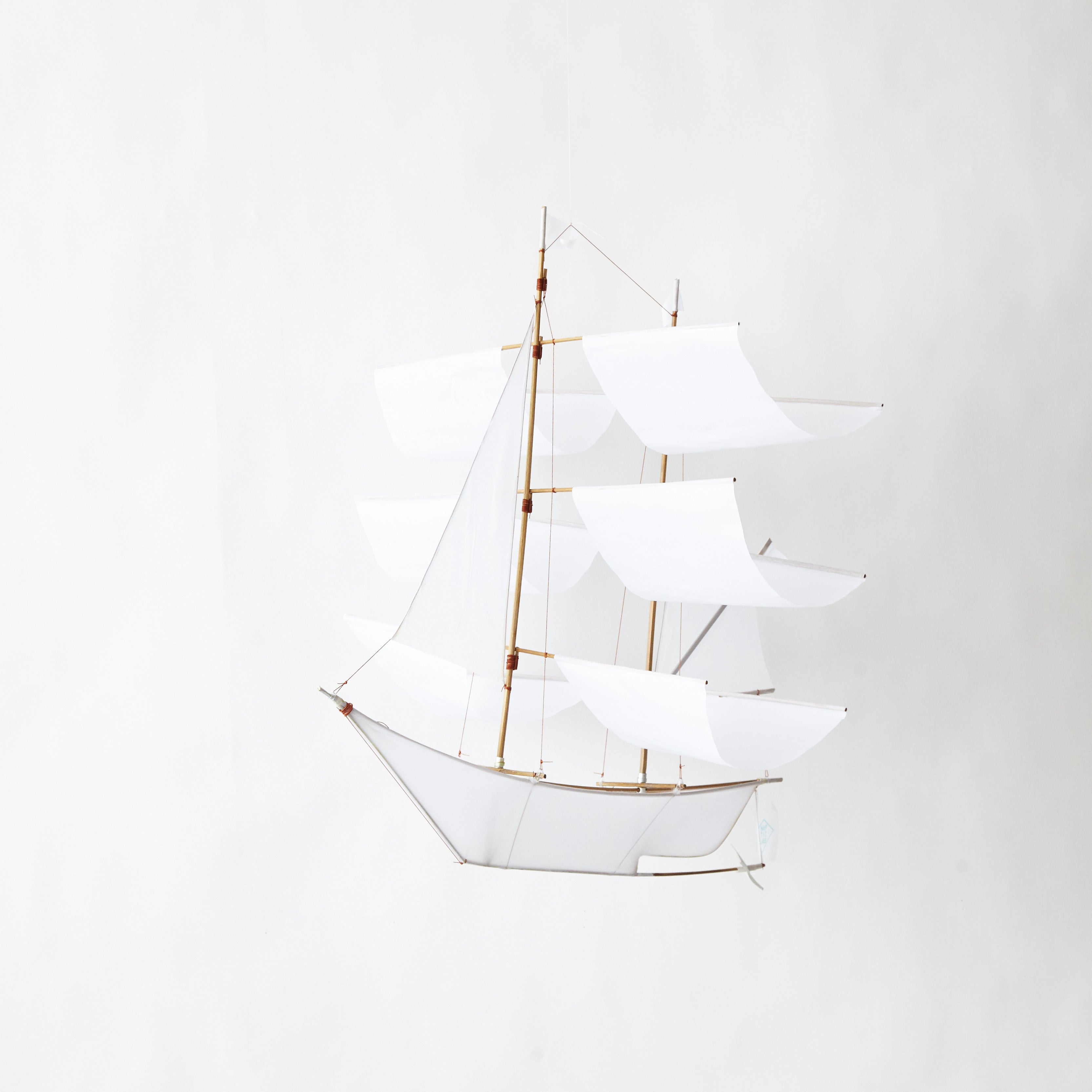 Zeilschip vlieger wit