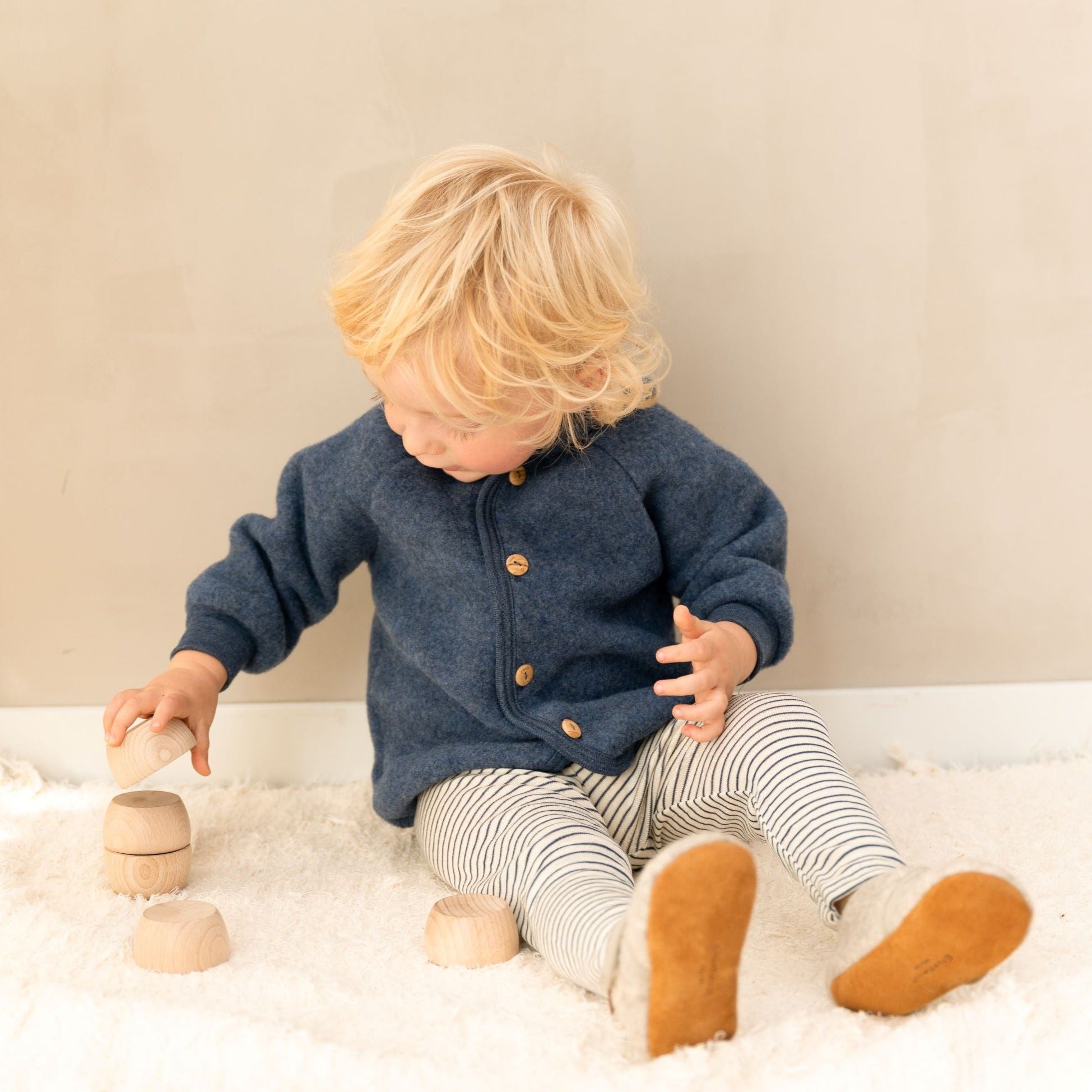 Wollen Legging Blauw Engel natur lifestyle.