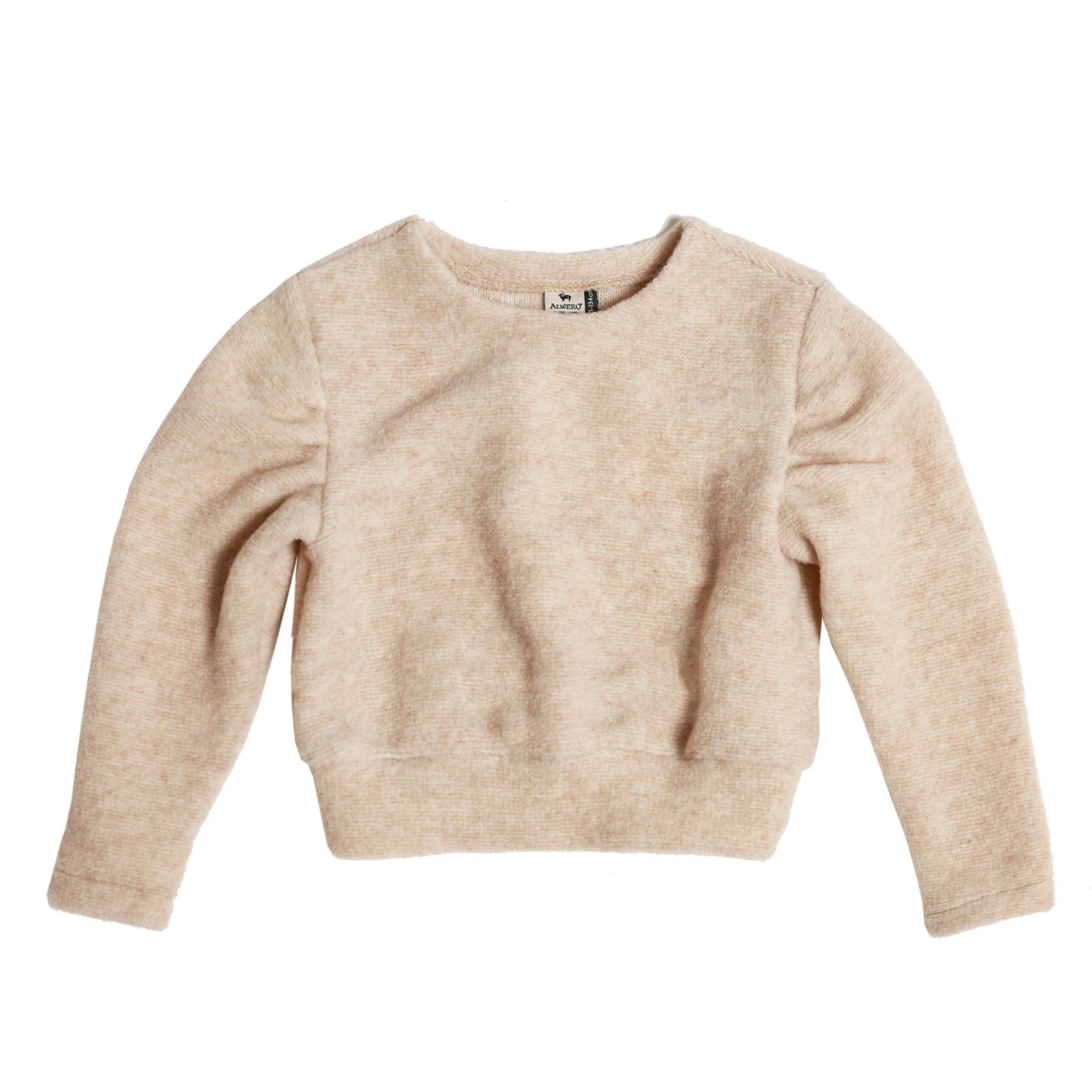 Foto op witte achtergrond van de wollen trui van Alwero 