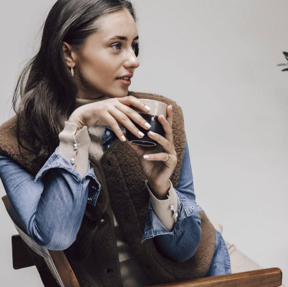 Bodywarmer teddy brown adult