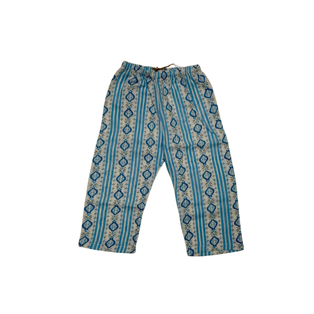 Vintage textiel broek blauw