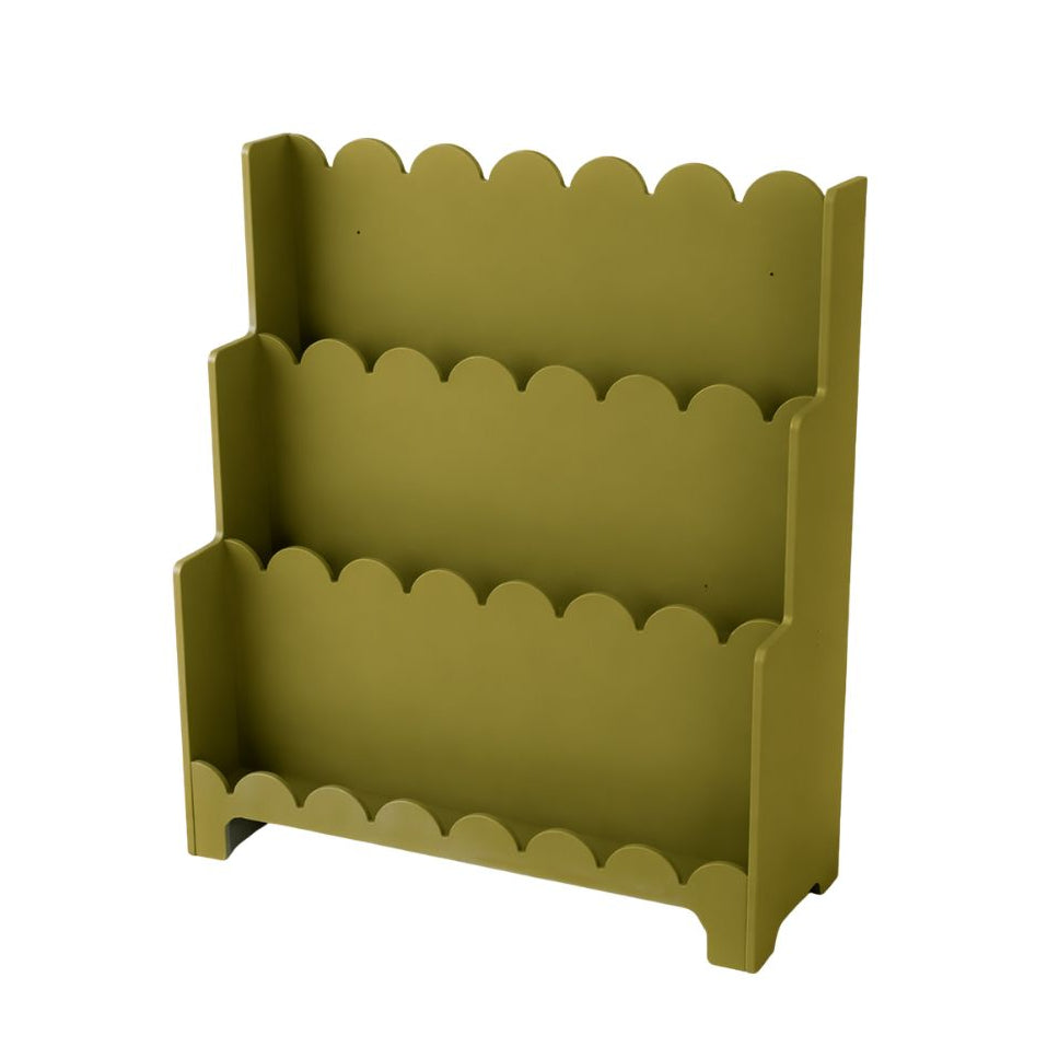 Boekenrek vintage green moss voorzijde
