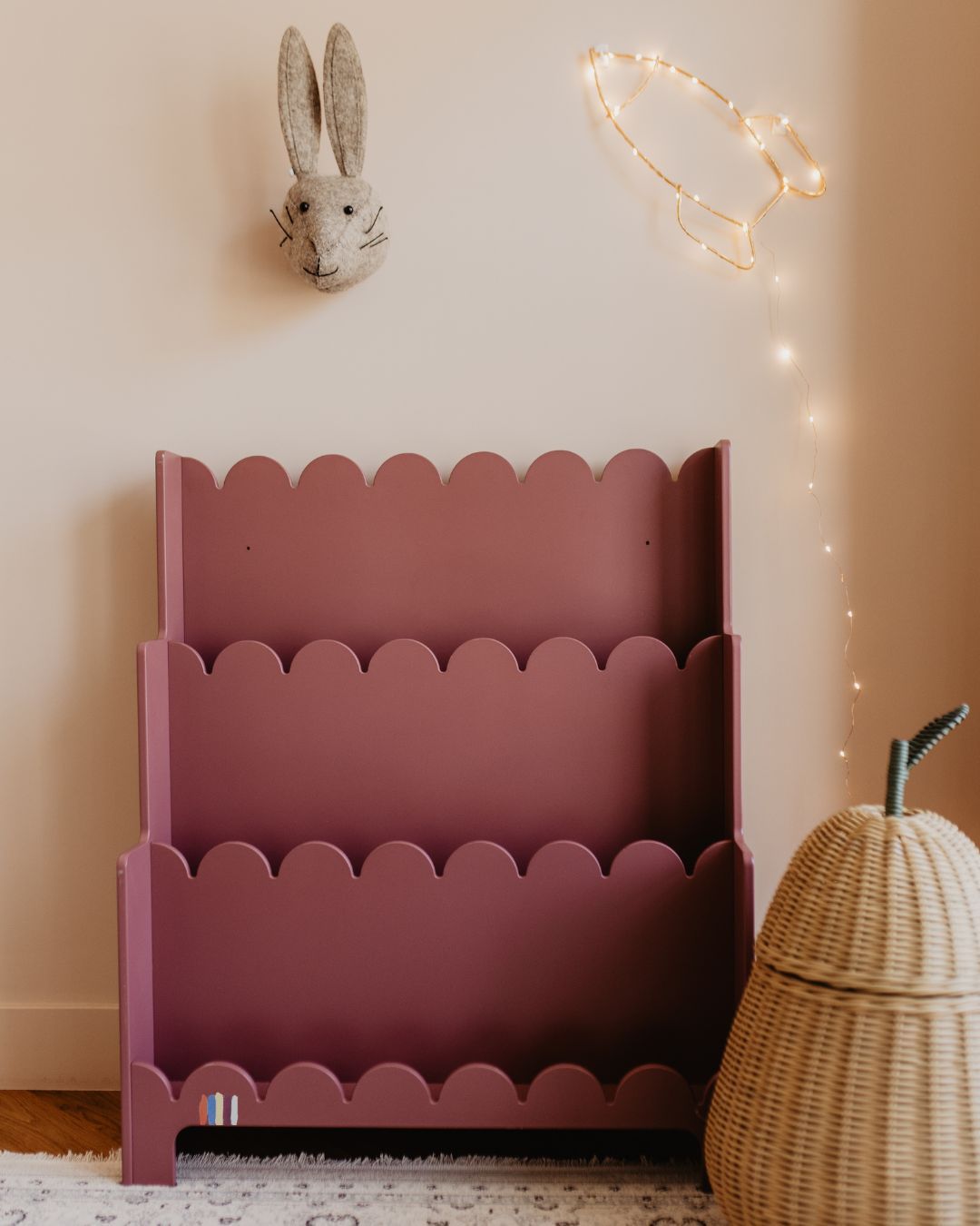 PRE-ORDER Boekenrek vintage aubergine