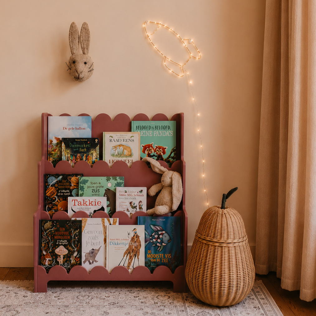 PRE-ORDER Boekenrek vintage aubergine