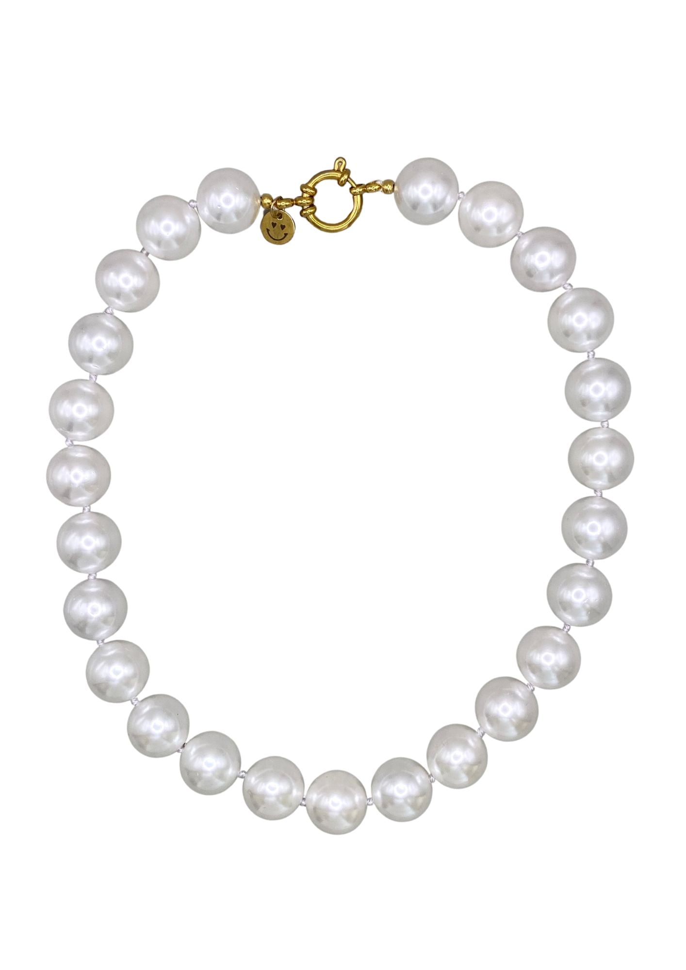 Parel ketting met gouden sluiting