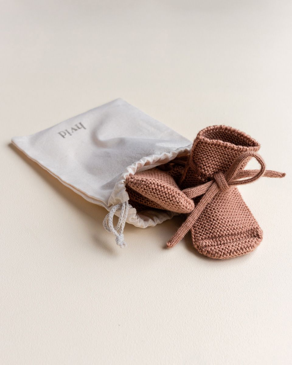 Zakje Booties terracotta Hvid