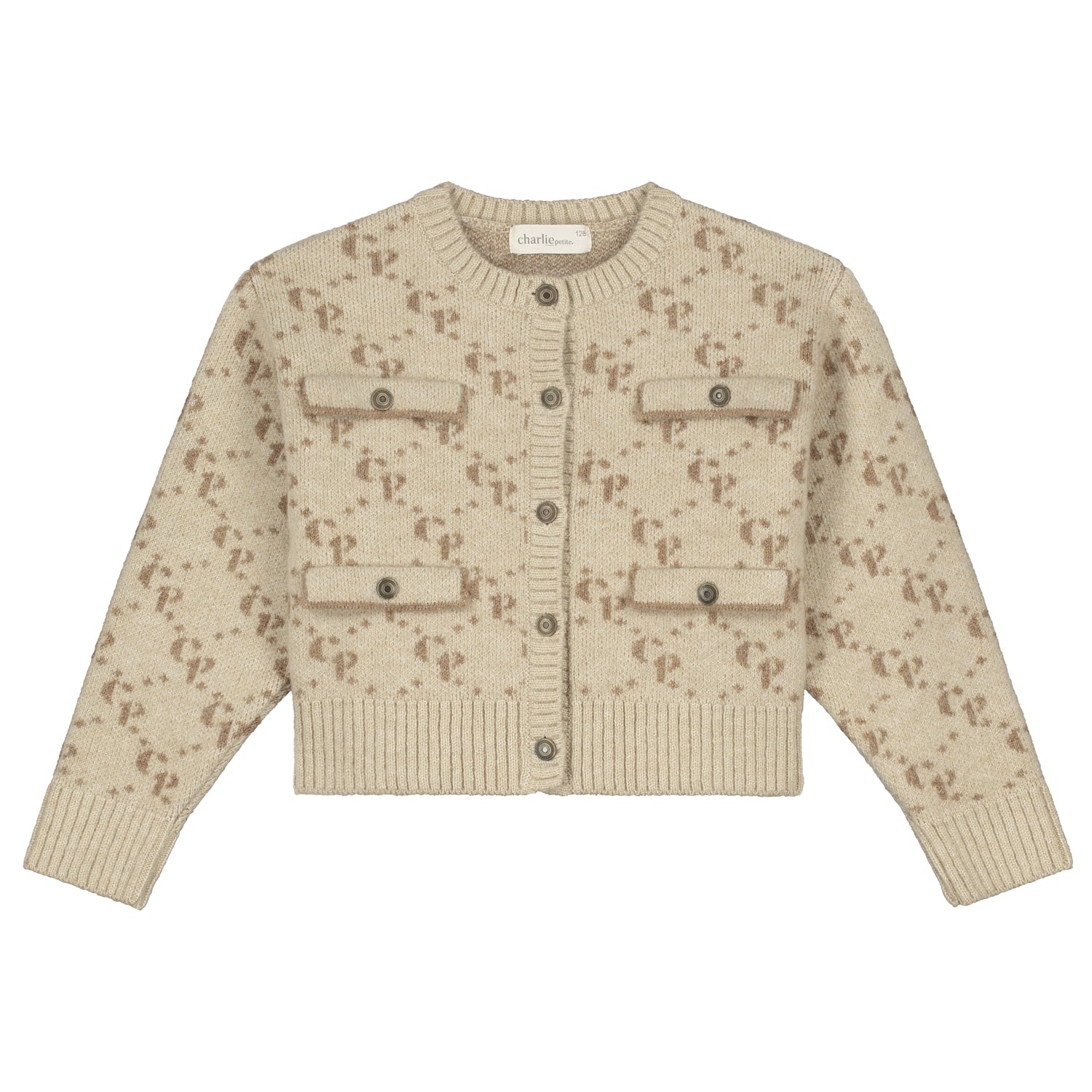 Charlie Petit Nomi cardigan beige voorkant