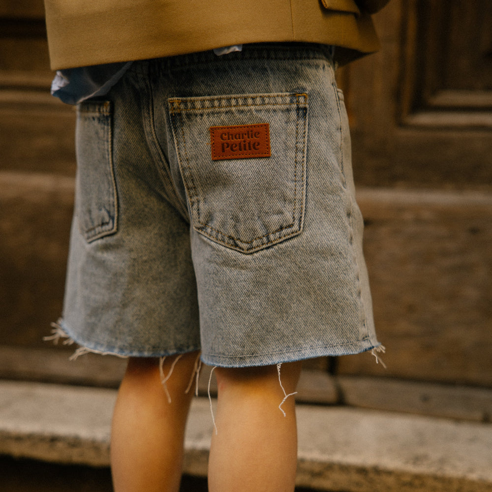 Short blauw kids