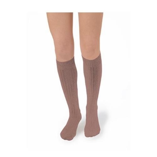Collegien Kniesokken ribbed vieux rose