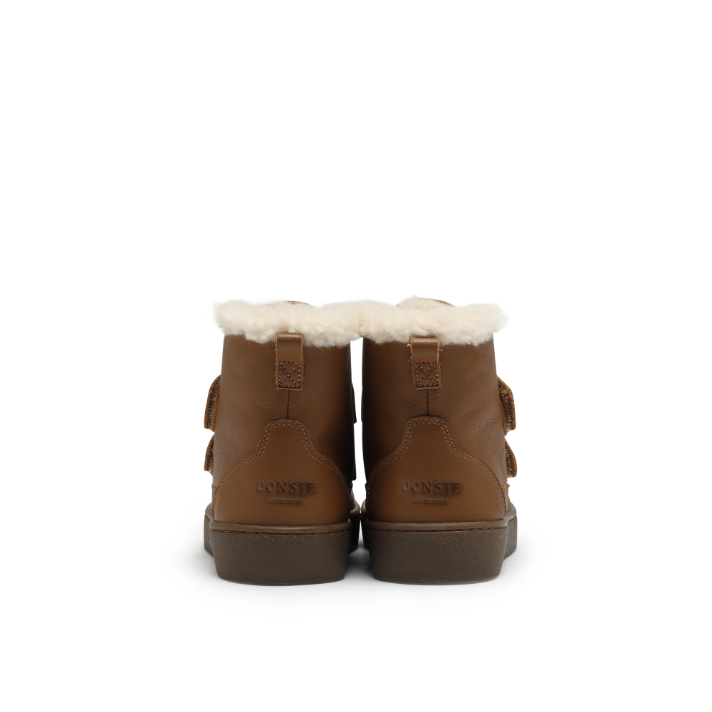 Donsje Clenn boots chestnut leather achterkant
