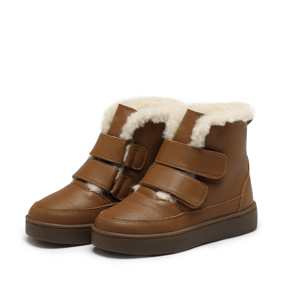 Donsje Clenn boots chestnut leather voorkant