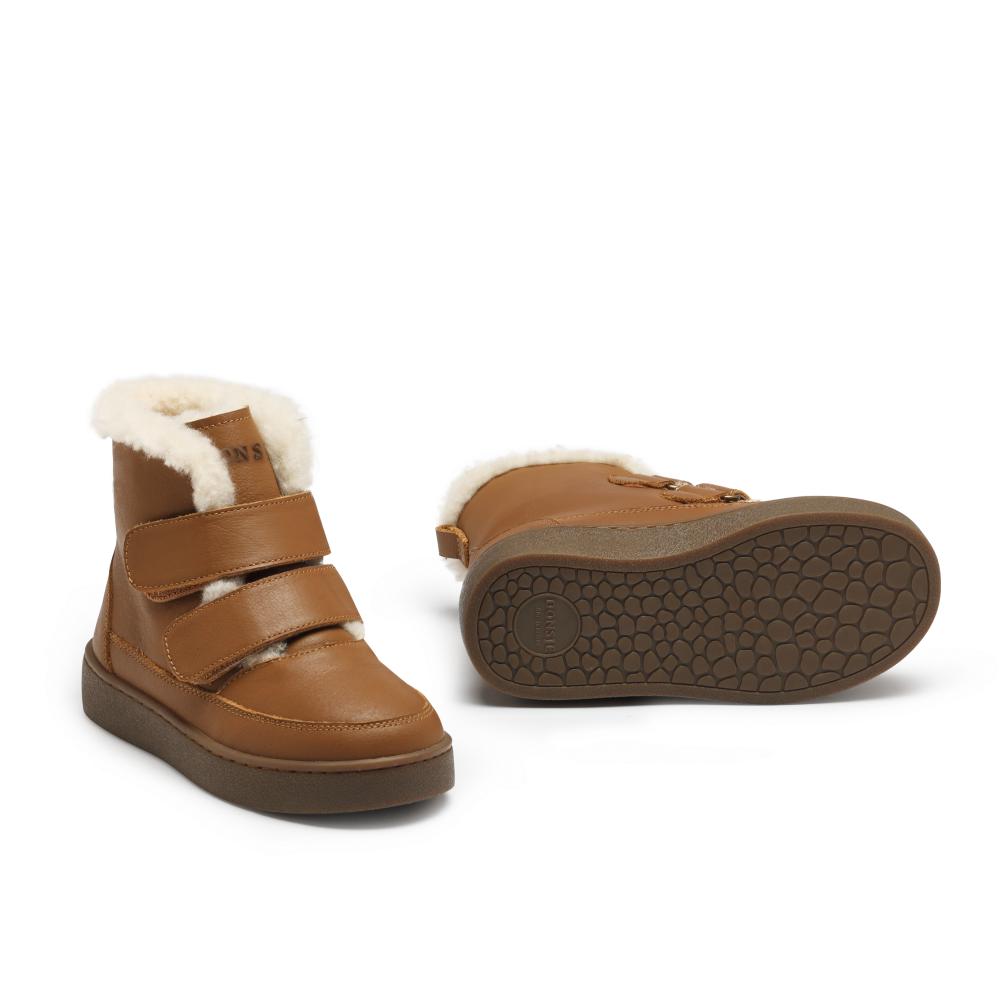 Donsje Clenn boots chestnut leather zijkant