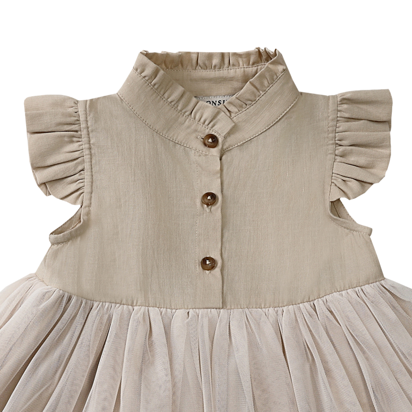 Donsje fleurance dress sand detail foto