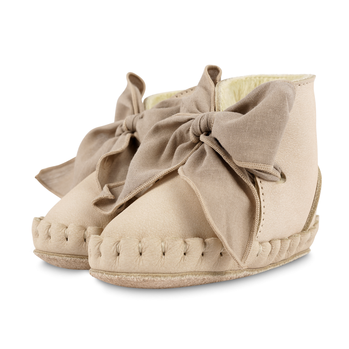 Donsje pina organza booties powder nubuck zijkant