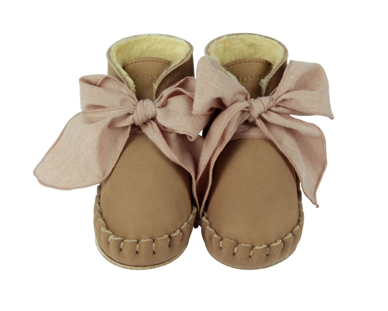 Donsje pina organza booties truffle nubuck voorkant