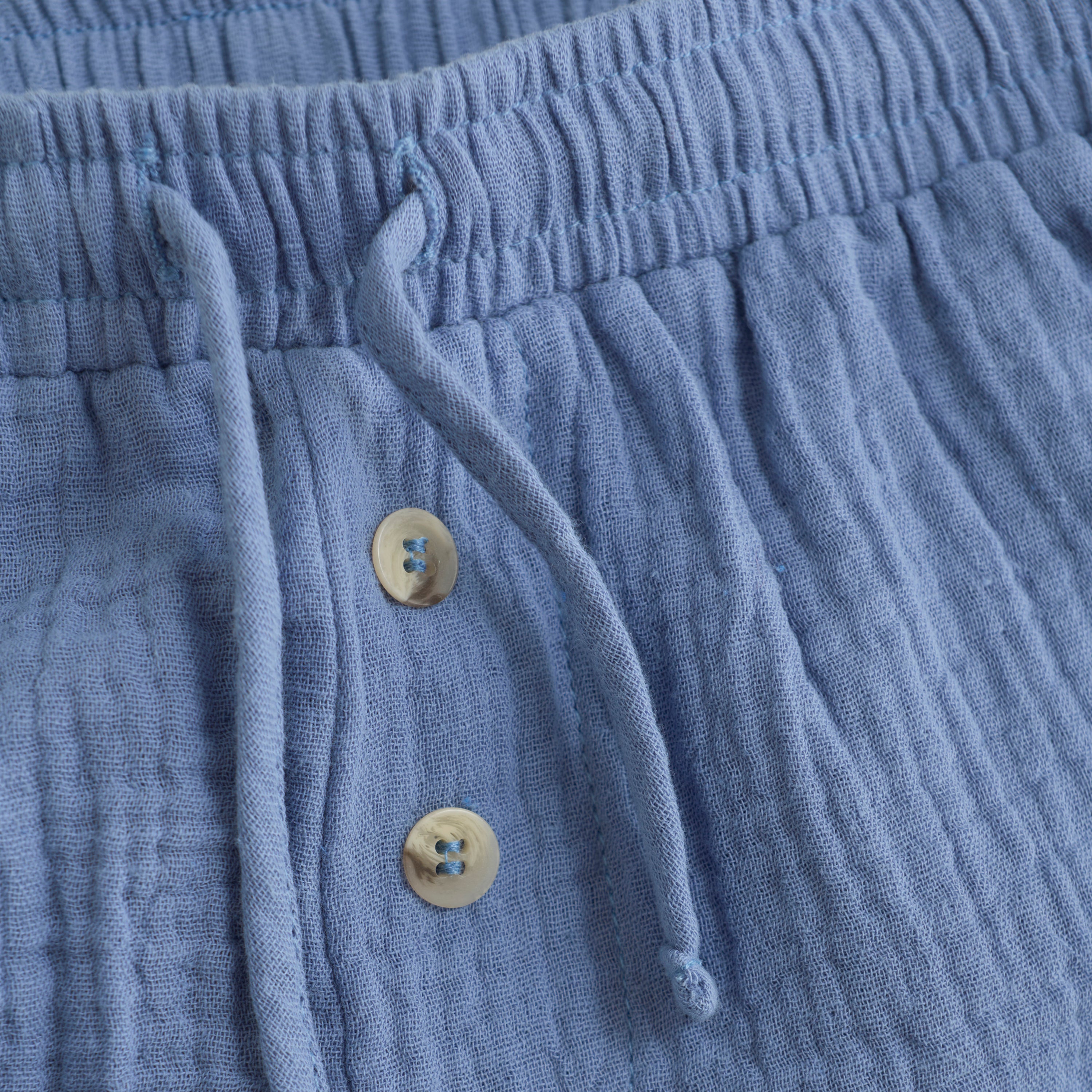 Muslin short blauw
