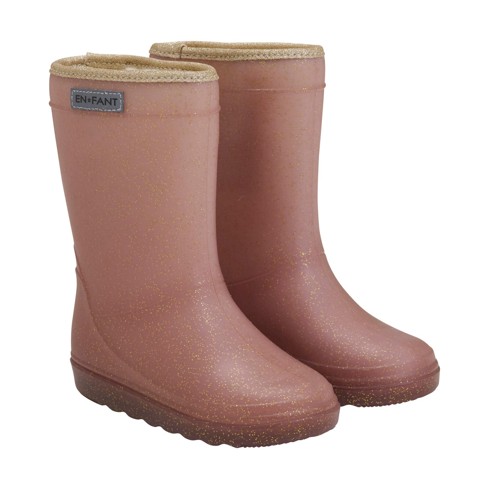Thermoboots glitter rose taupe enfant