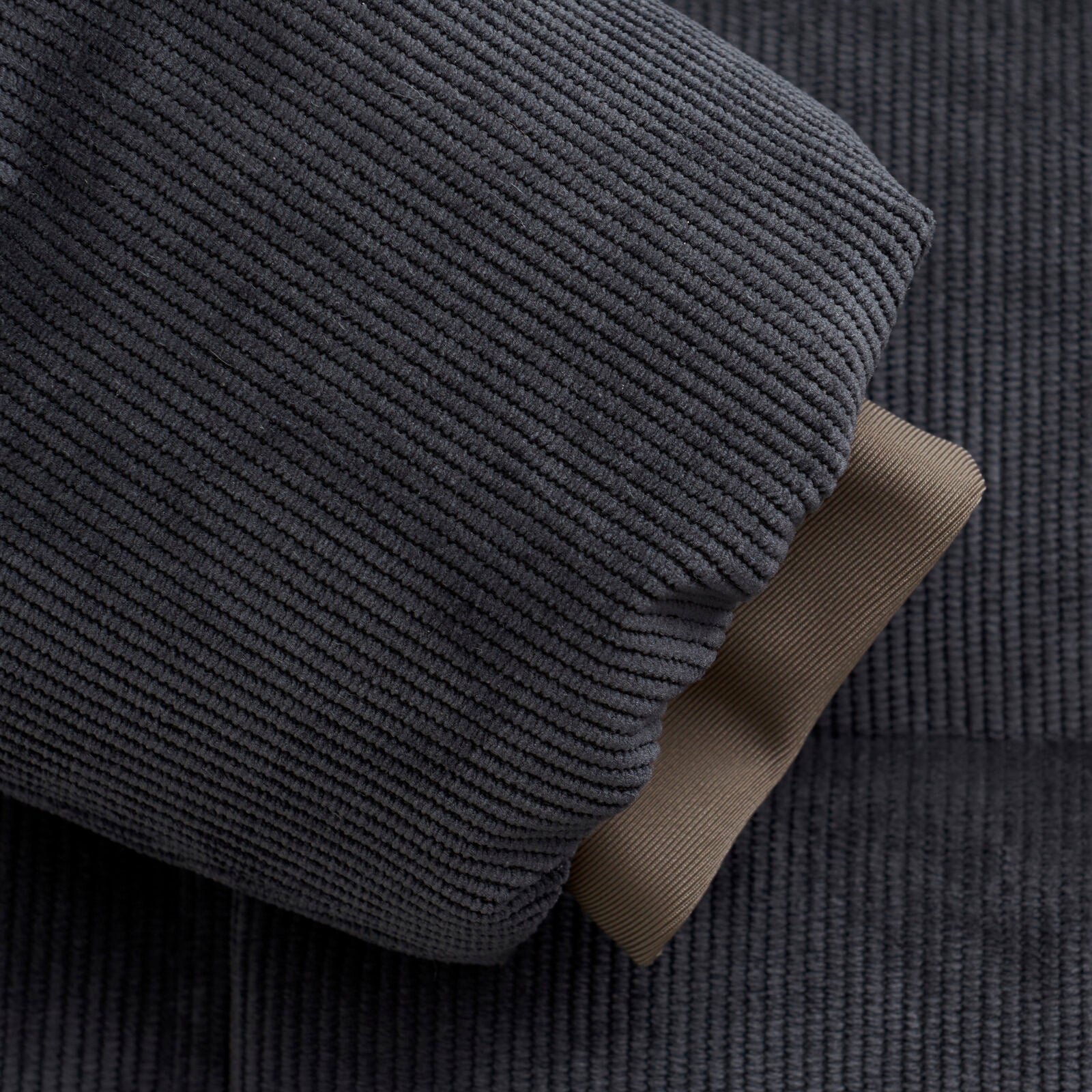 Winterjas ebony grijs corduroy enfant