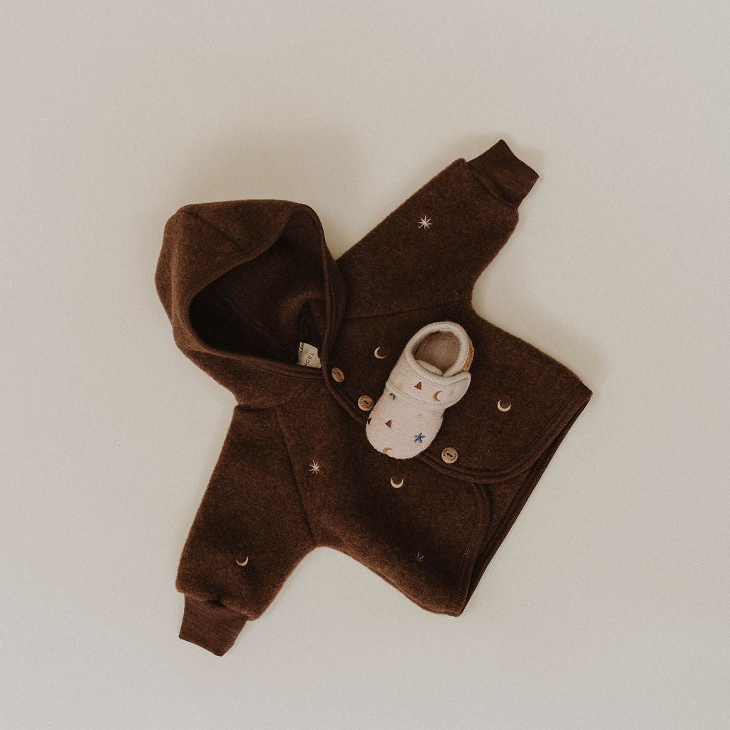 Engel Natur Jasje wolfleece cinnamon limited edition voorkant