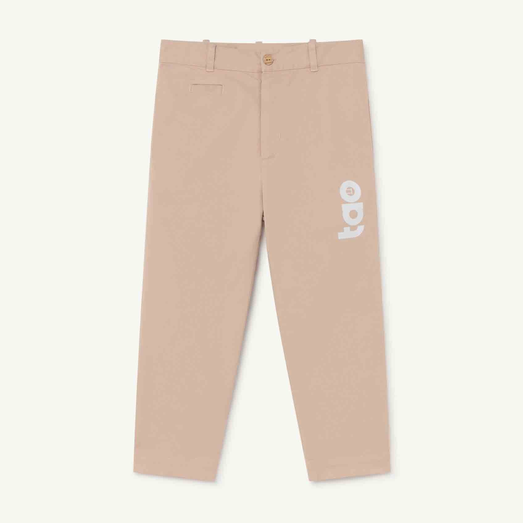 The Animals Observatory CAMEL KIDS TROUSERS SOFT PINK LOGO