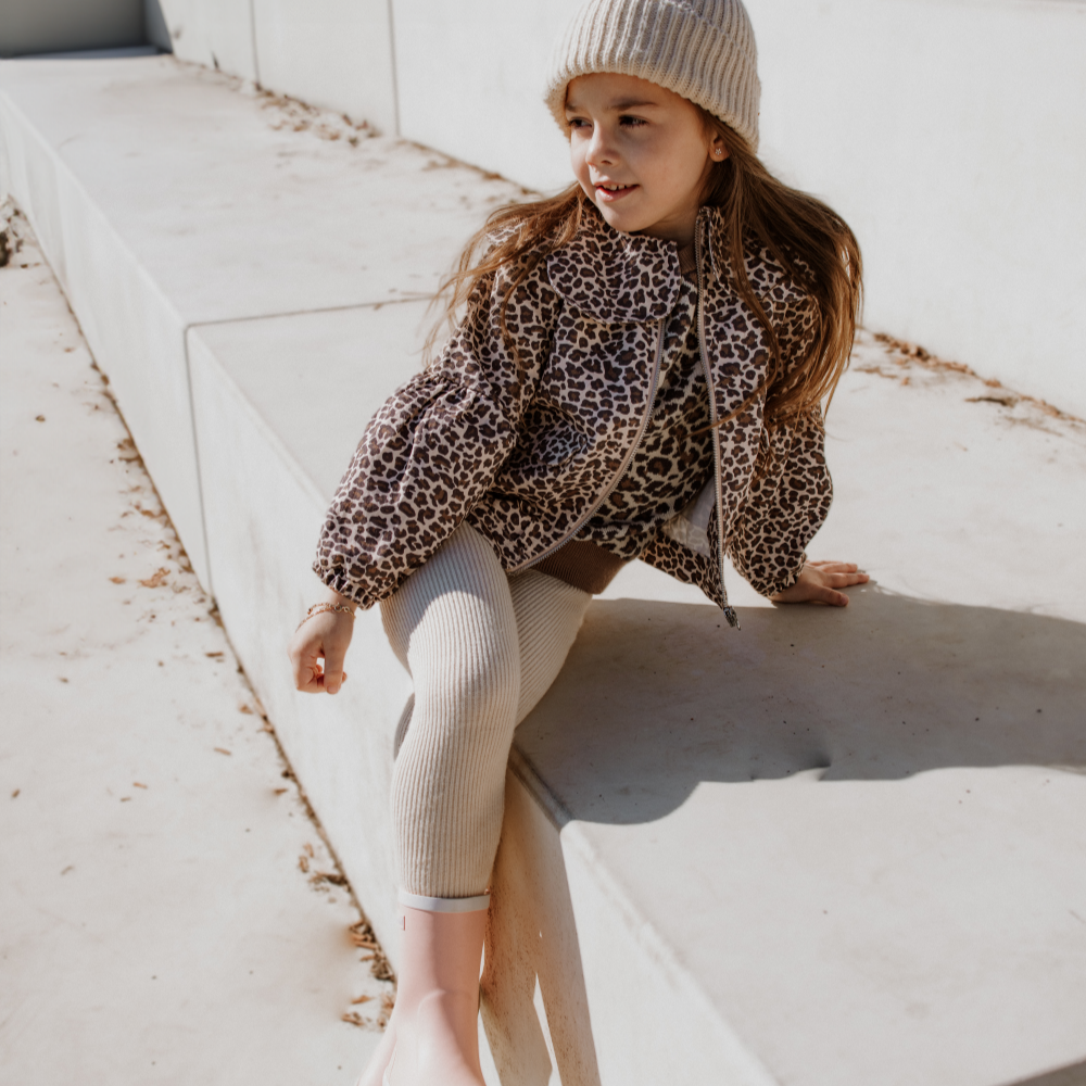 Fliink rib legging sandsell aan bij meisje