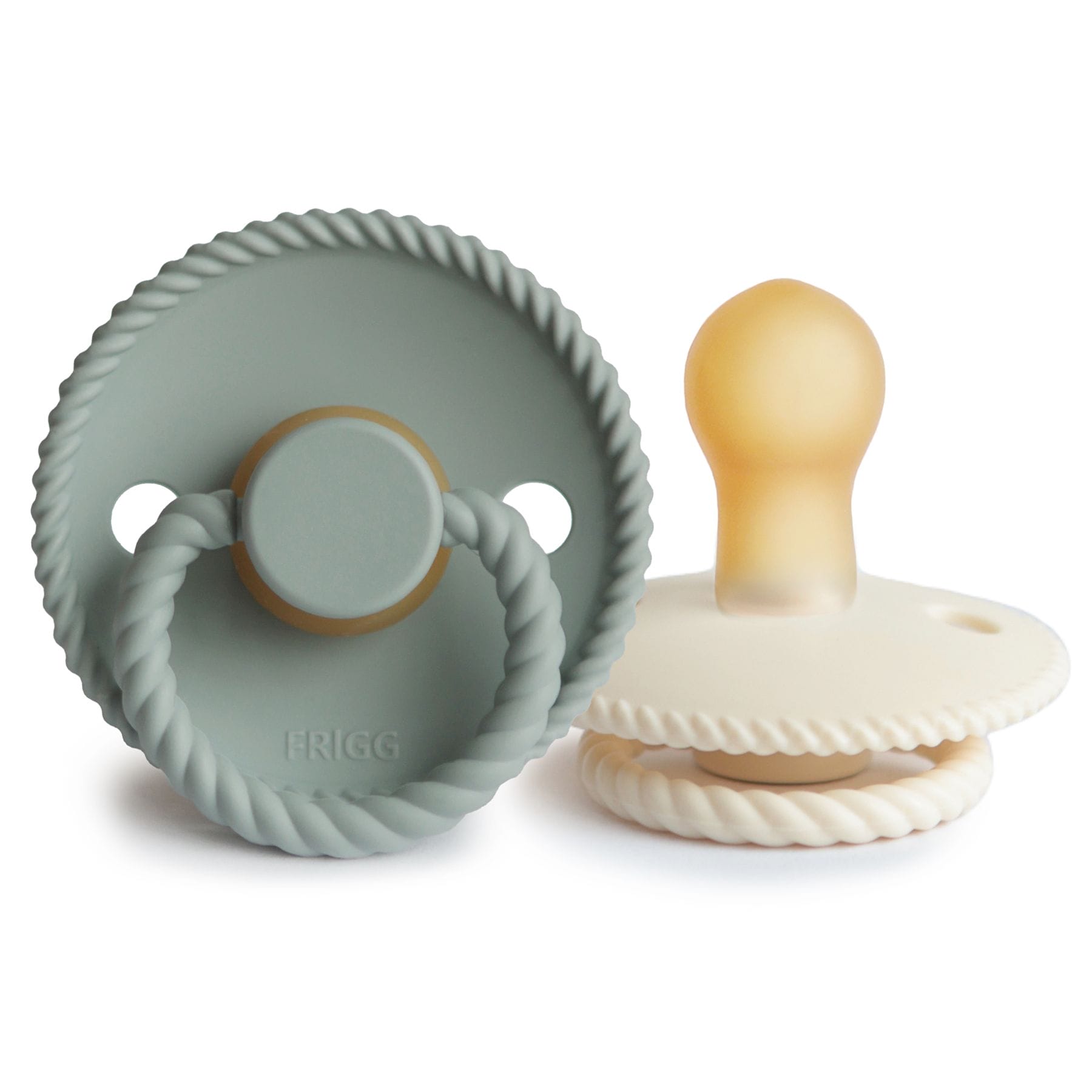 Twee spenen op de foto waarvan eentje liggend