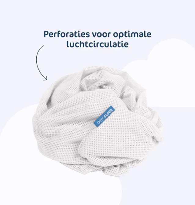 Hoeslaken 120 x 60 afgebeeld luchtcirculatie