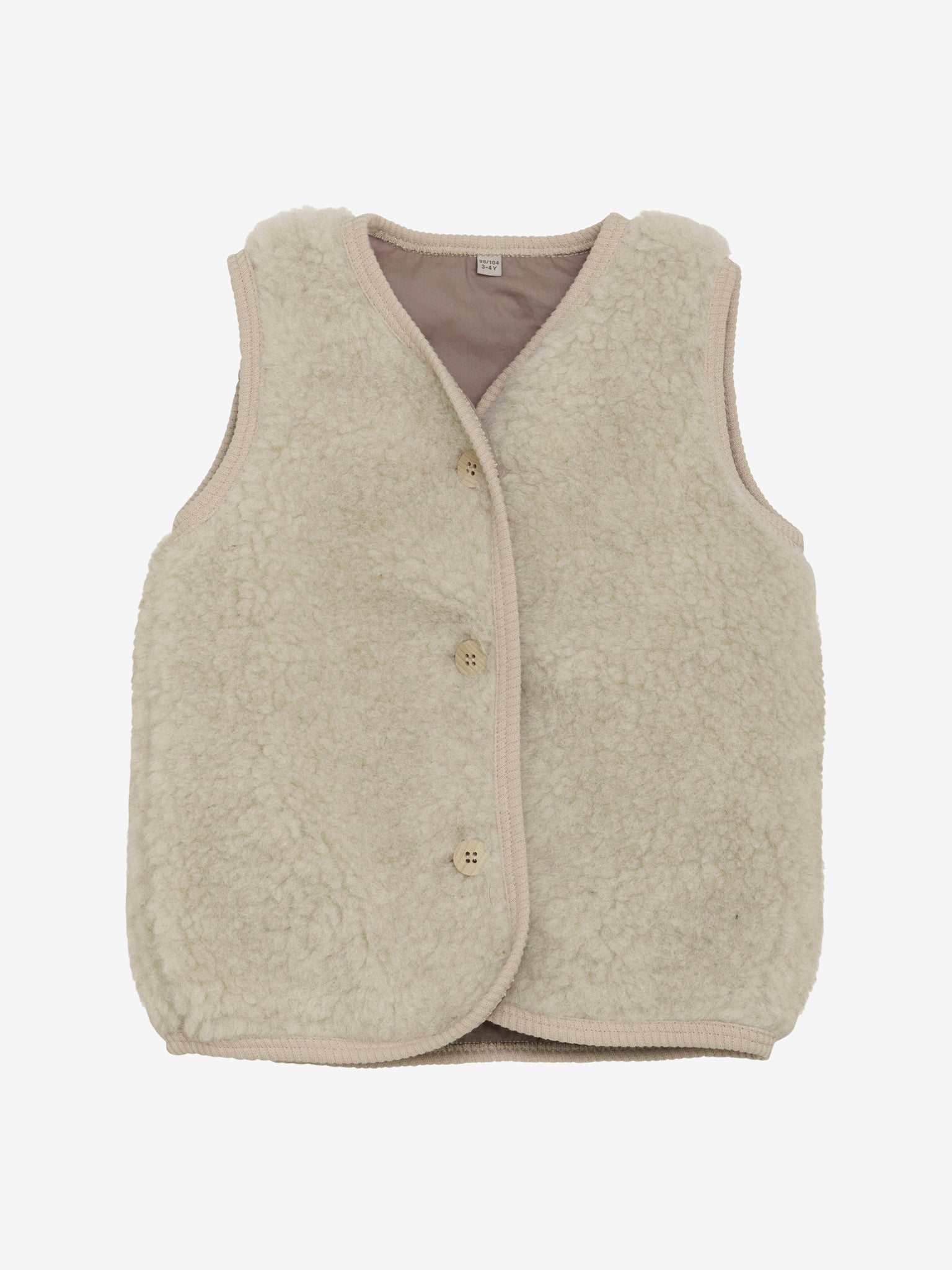 Bodywarmer merinowool beige