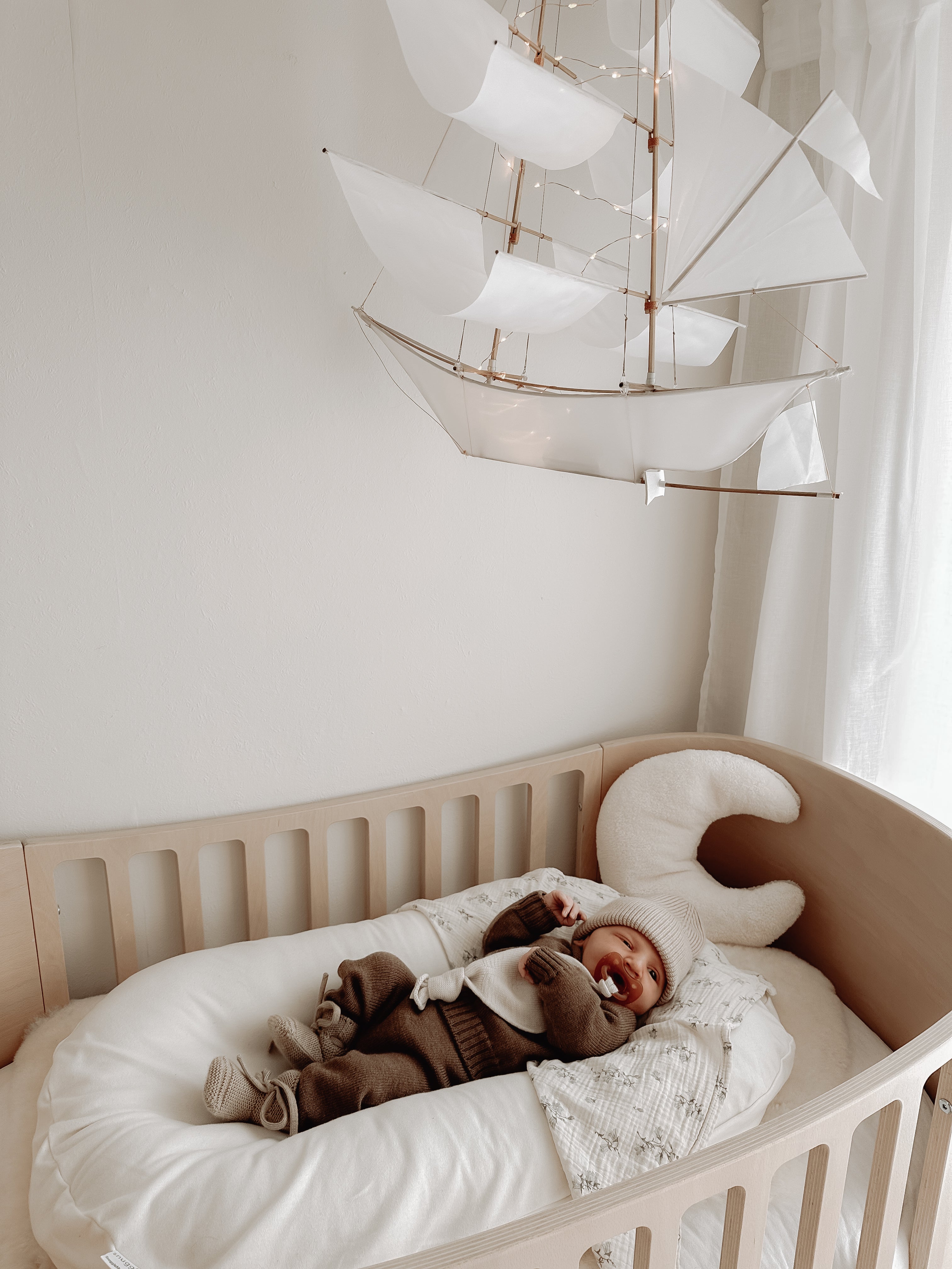 Zeilschip vlieger wit