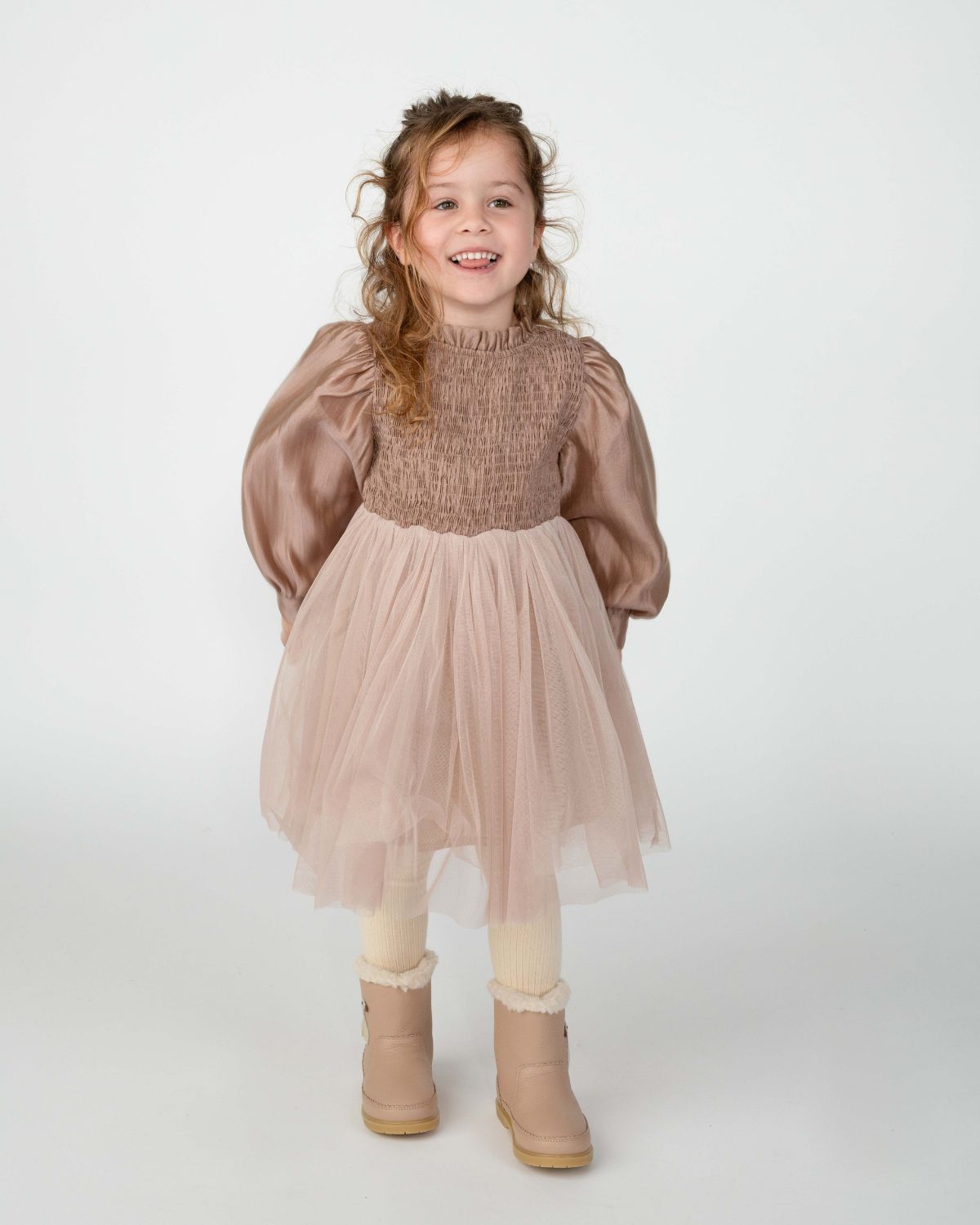 Janice dress rose brown